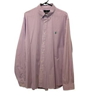Ralph Lauren Dress Shirt Purple Stripe Mens XXL